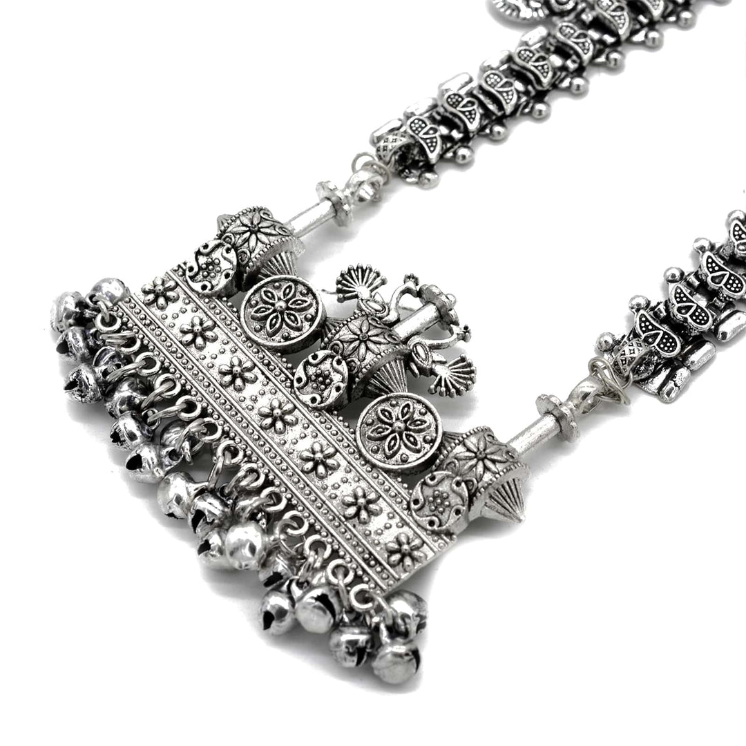 Antique Coin Silver Necklace Set - Joker & Witch