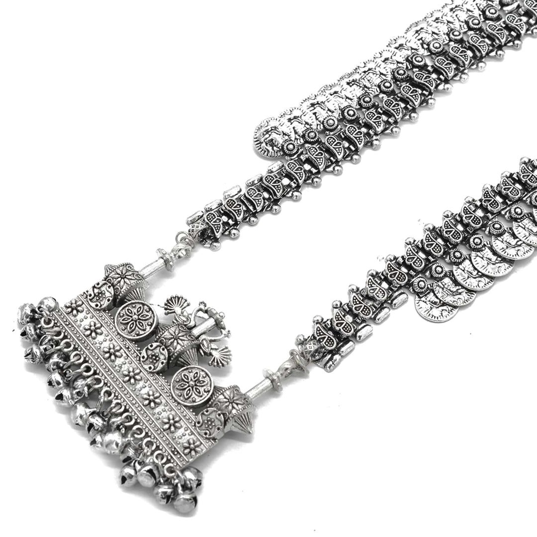 Antique Coin Silver Necklace Set - Joker & Witch