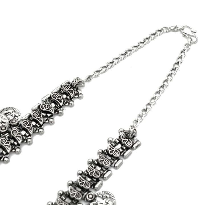 Antique Coin Silver Necklace Set - Joker & Witch