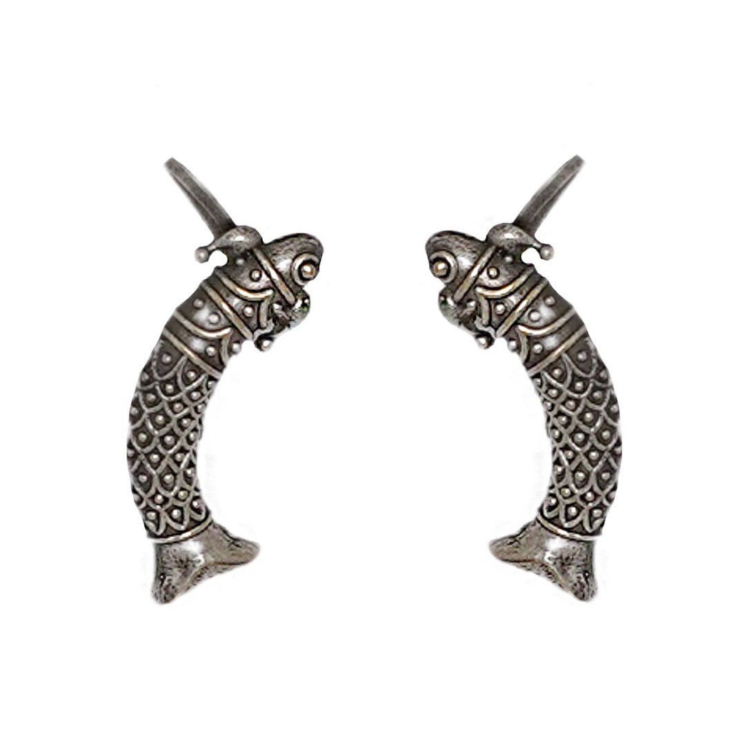 Teejh Yasti Silver Oxidised Earrings