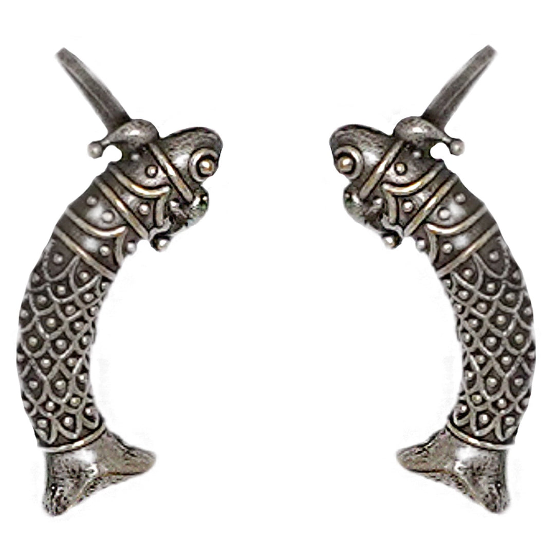 Teejh Yasti Silver Oxidised Earrings