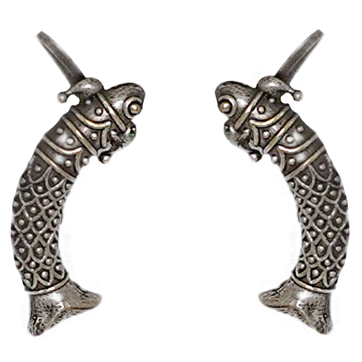 Teejh Yasti Silver Oxidised Earrings