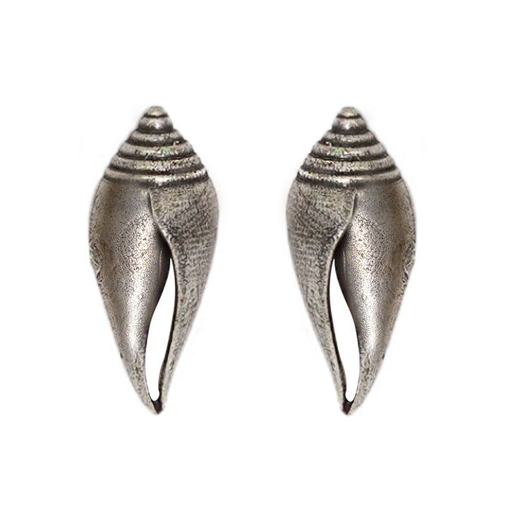 Teejh Shanka Silver Oxidised Earrings