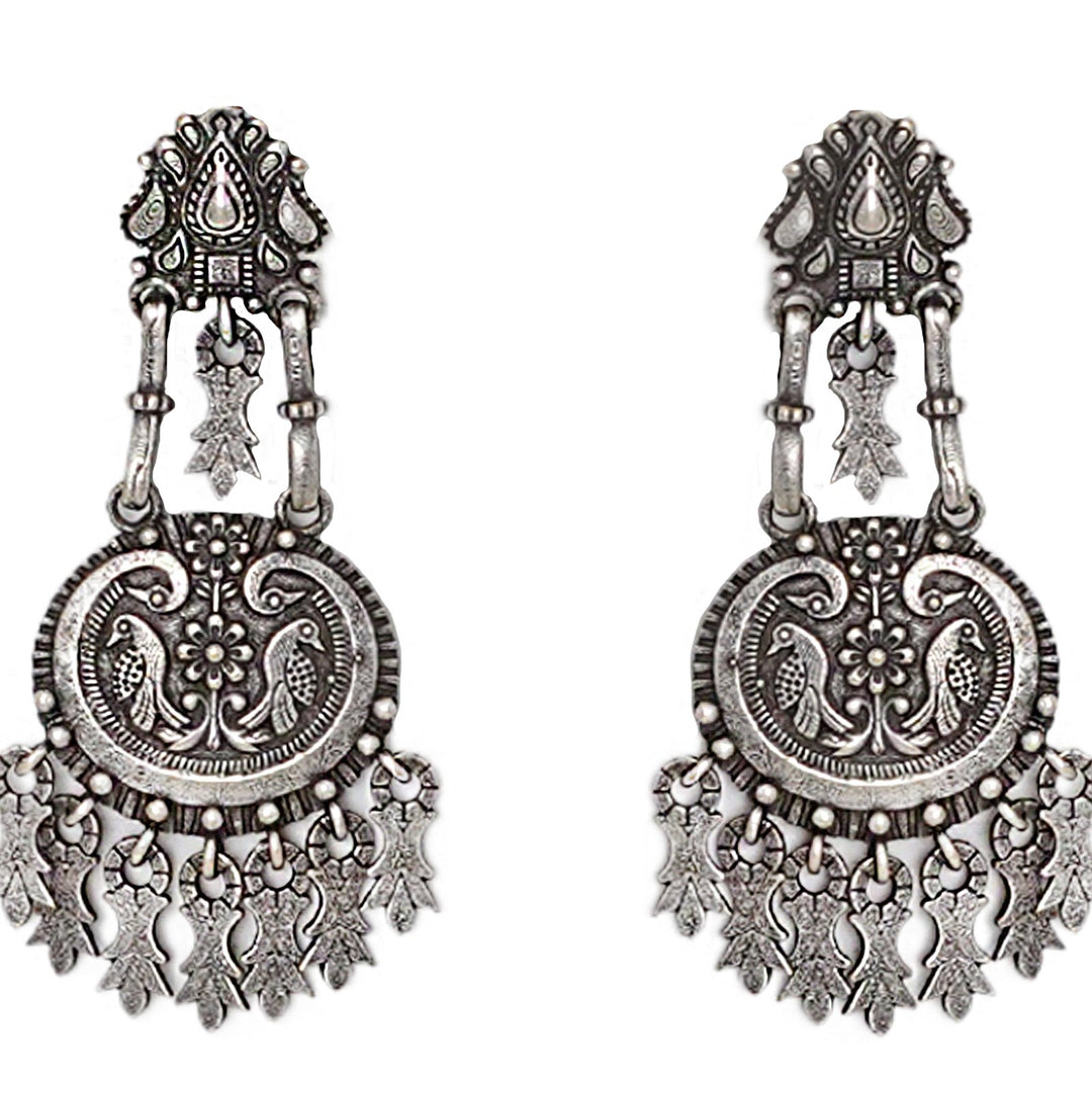 Teejh Vedhika Silver Oxidsed Earrings