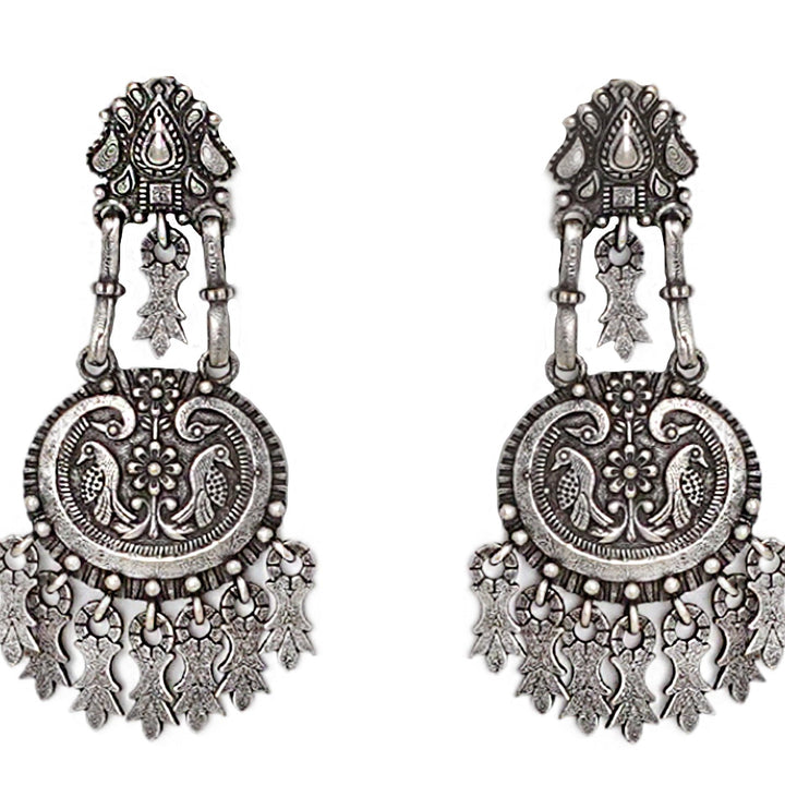 Teejh Vedhika Silver Oxidsed Earrings