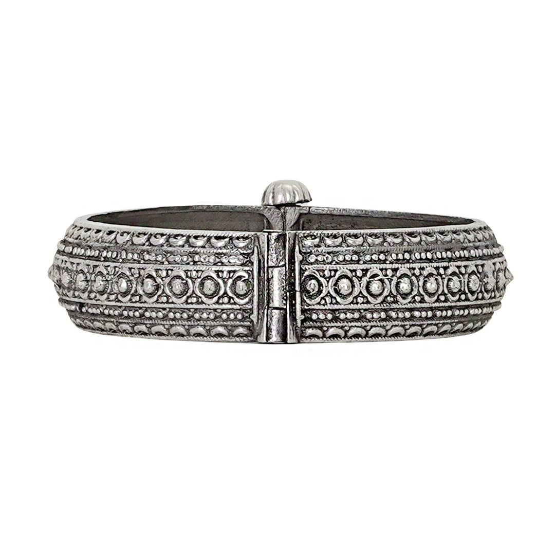 Teejh Raisha Silver Oxidised Bangle