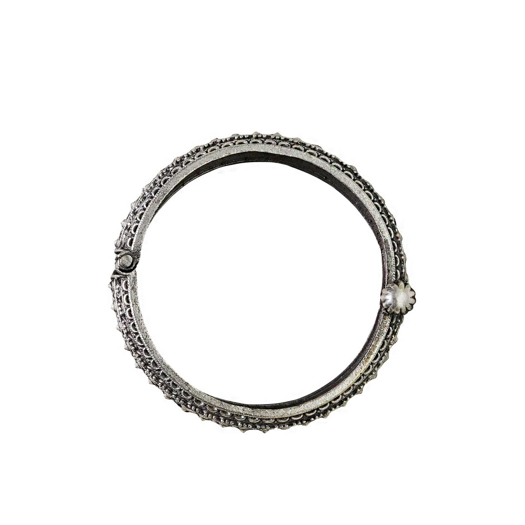 Teejh Raisha Silver Oxidised Bangle