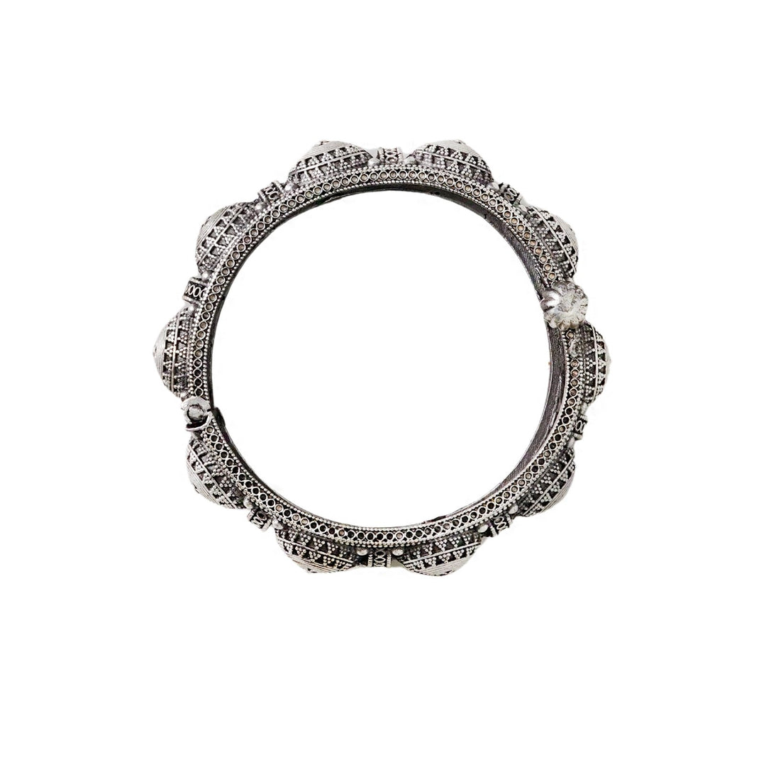 Teejh Siara Silver Oxidised Bangle