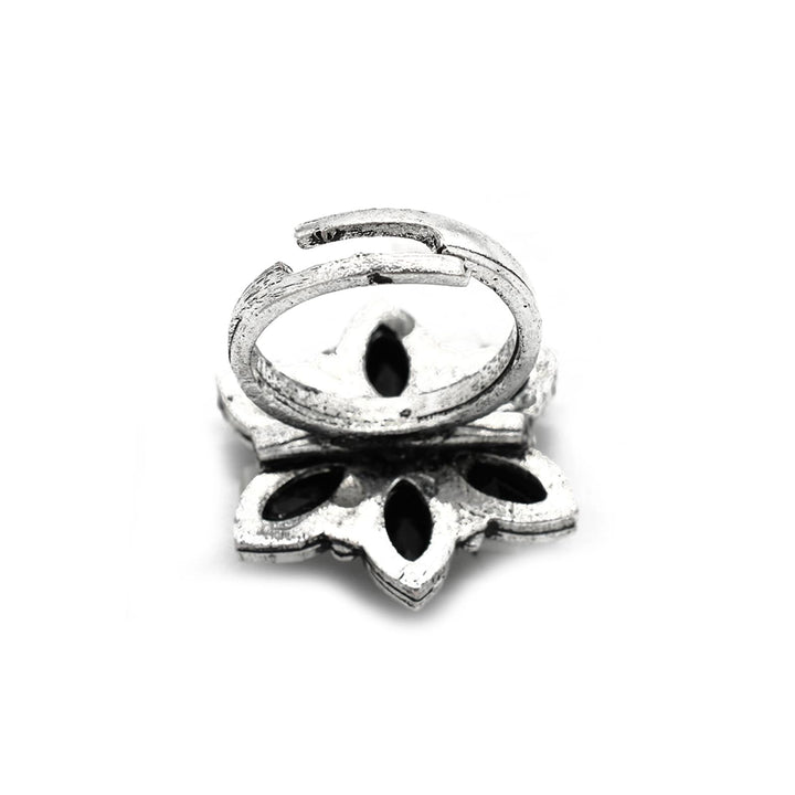 Ageless Black Stone Silver Ring - Joker & Witch