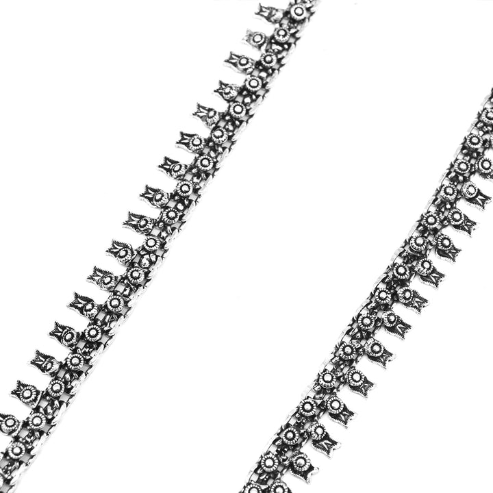 Svya Silver Oxidized Necklace - Joker & Witch