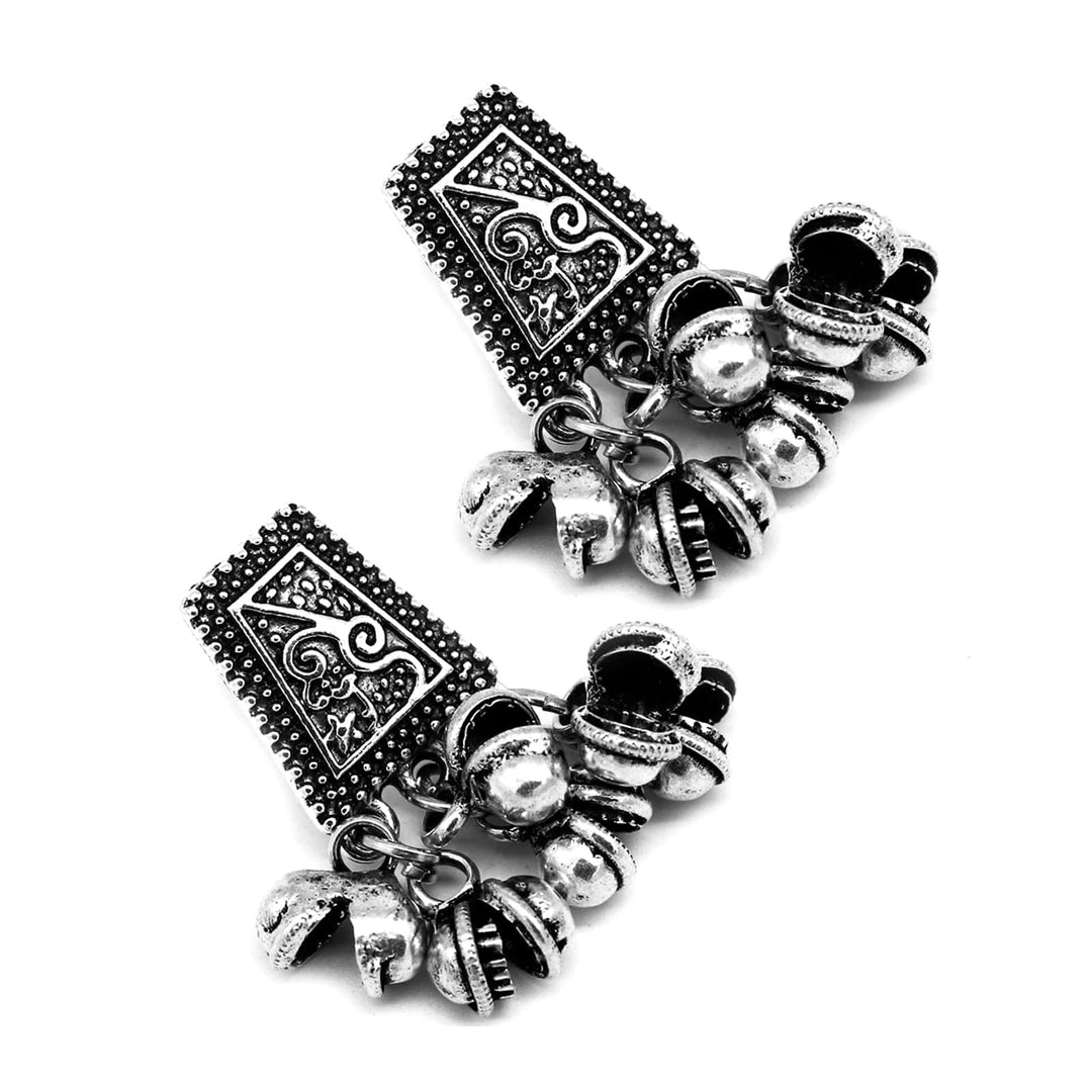 Svya Silver Oxidized Necklace - Joker & Witch