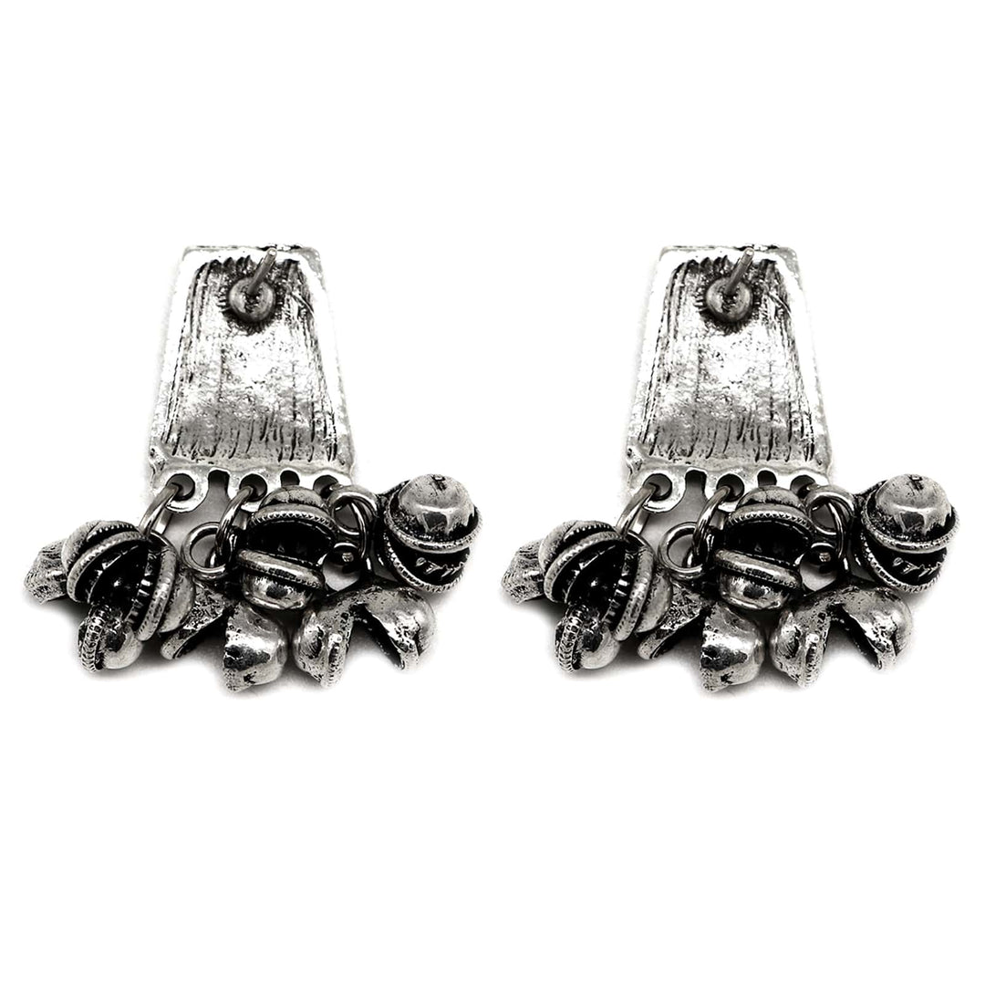 Svya Silver Oxidized Necklace - Joker & Witch