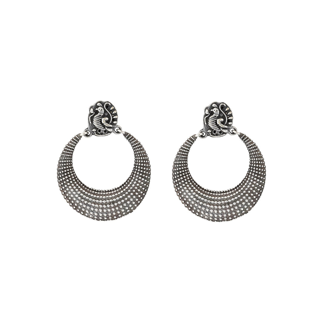 Teejh Pranali Silver Oxidised Earrings