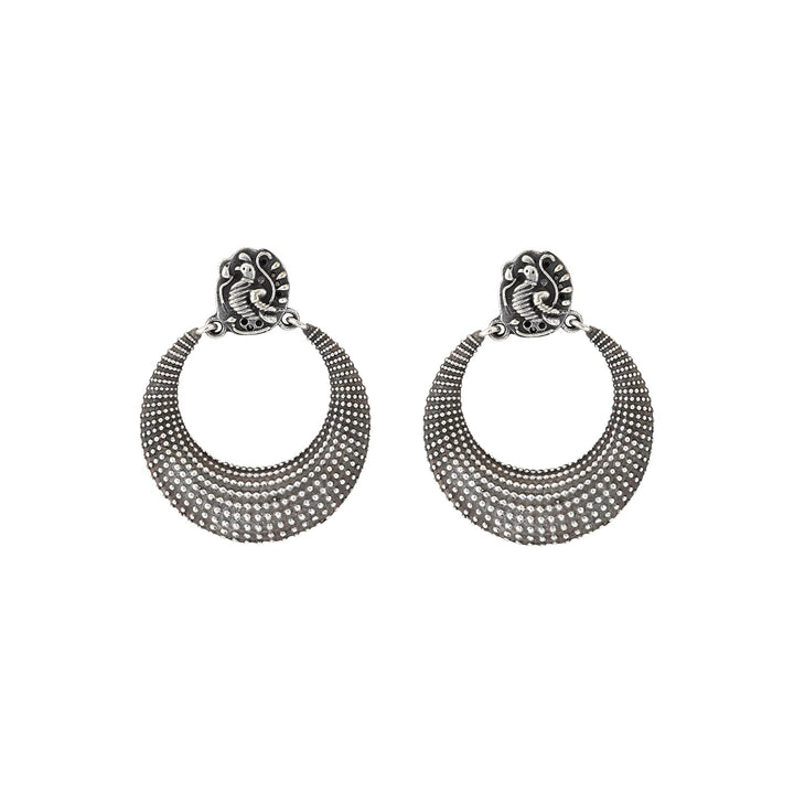 Teejh Pranali Silver Oxidised Earrings
