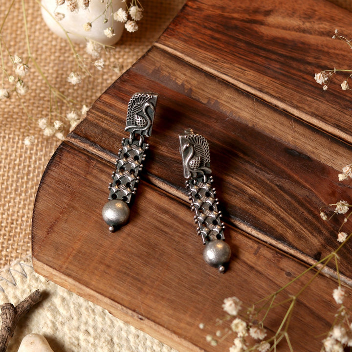 Teejh Aalina Silver Oxidised Earrings