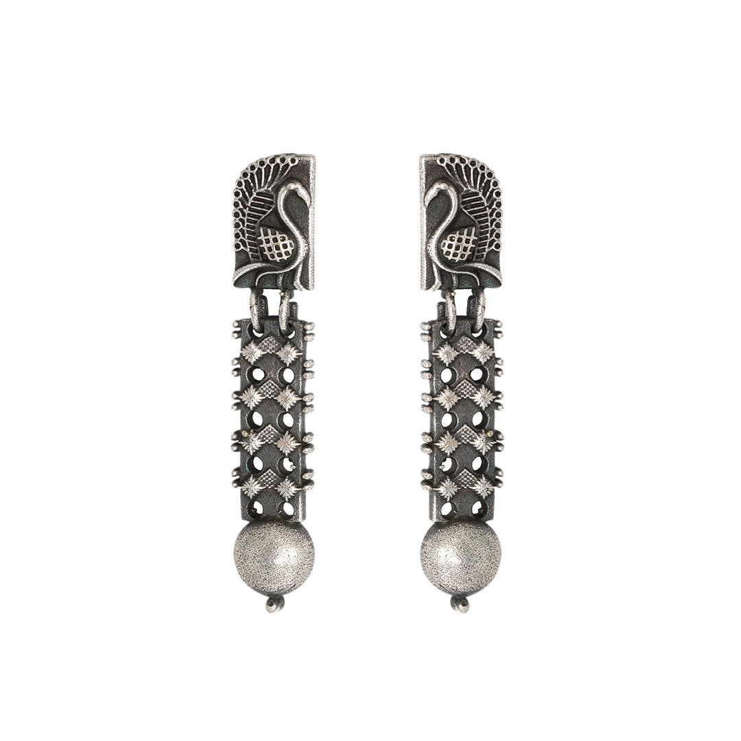 Teejh Aalina Silver Oxidised Earrings