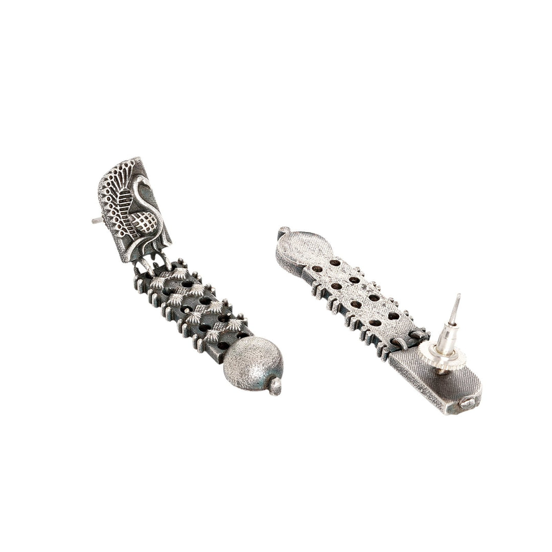 Teejh Aalina Silver Oxidised Earrings