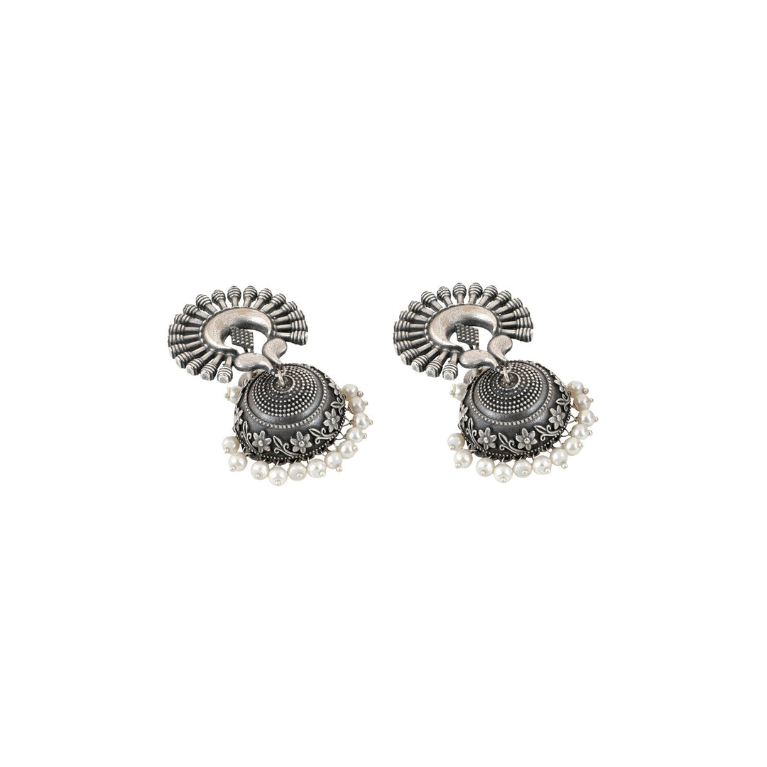 Teejh Jhalsa Silver oxidised earring