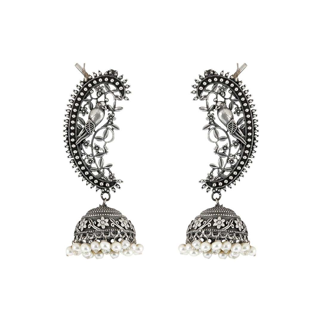 Teejh Maira silver oxidised earrings