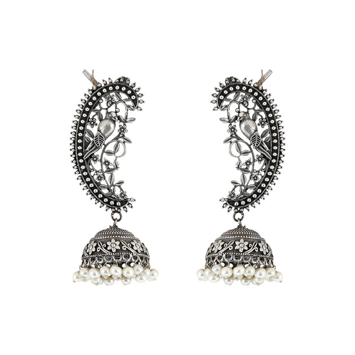 Teejh Maira silver oxidised earrings