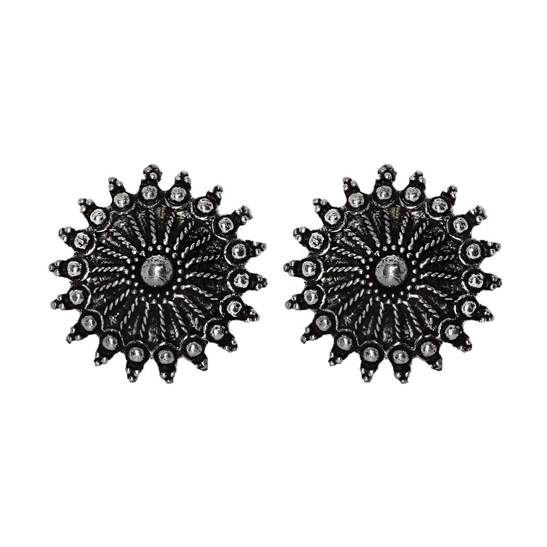 Teejh Megh Silver Oxidised  Toe Rings