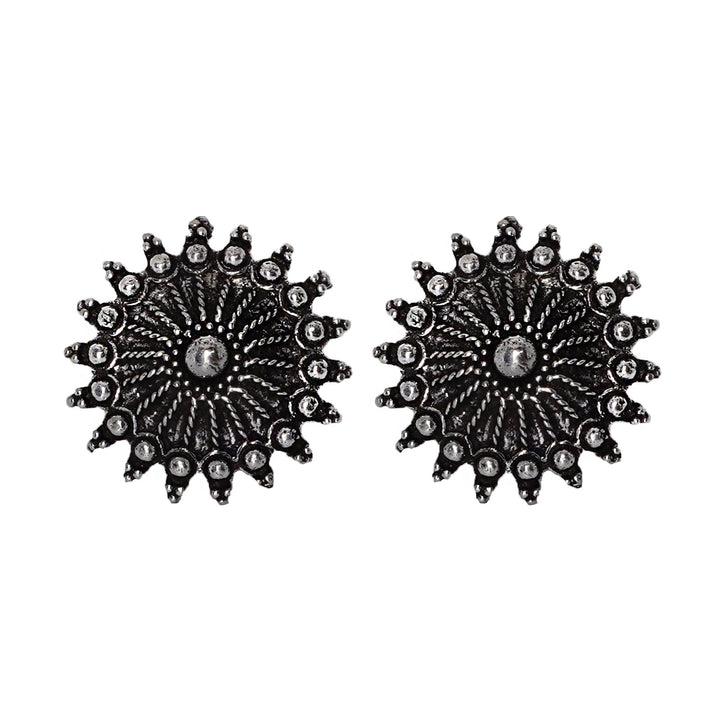 Teejh Megh Silver Oxidised  Toe Rings