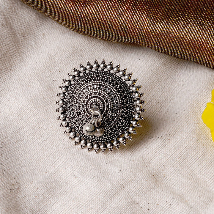 Teejh Twisha Silver Oxidsed Ring