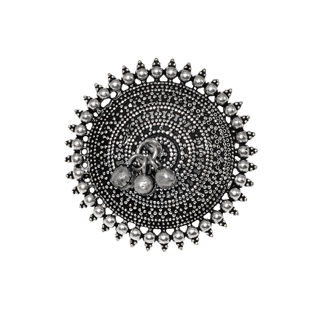 Teejh Twisha Silver Oxidsed Ring