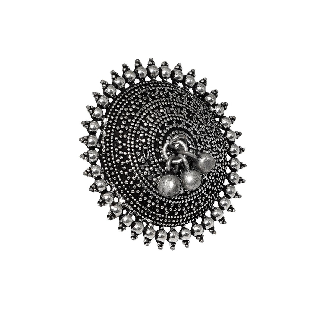 Teejh Twisha Silver Oxidsed Ring