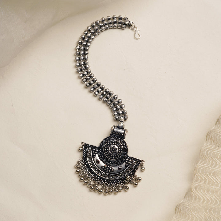 Teejh Saransha Silver Oxidised Maang Tikka