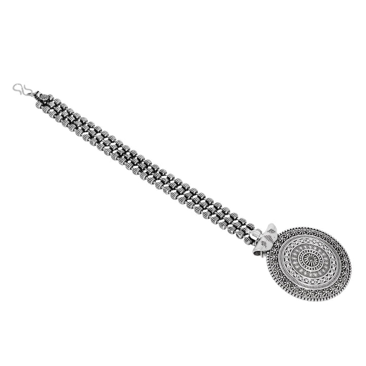 Teejh Sayesha Silver Oxidised Maang Tika