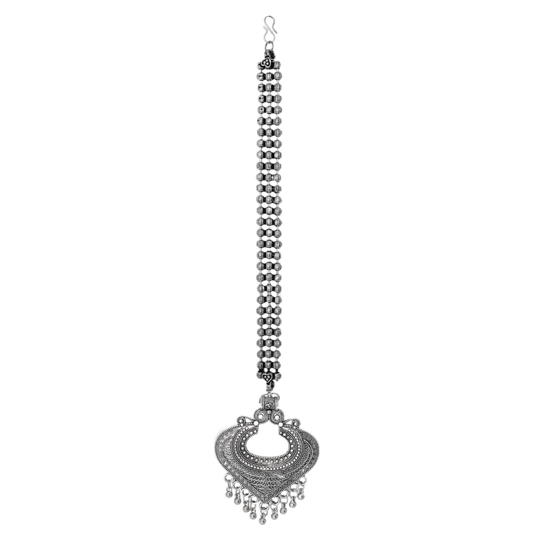 Teejh Sankita Silver Oxidised Mang Tika