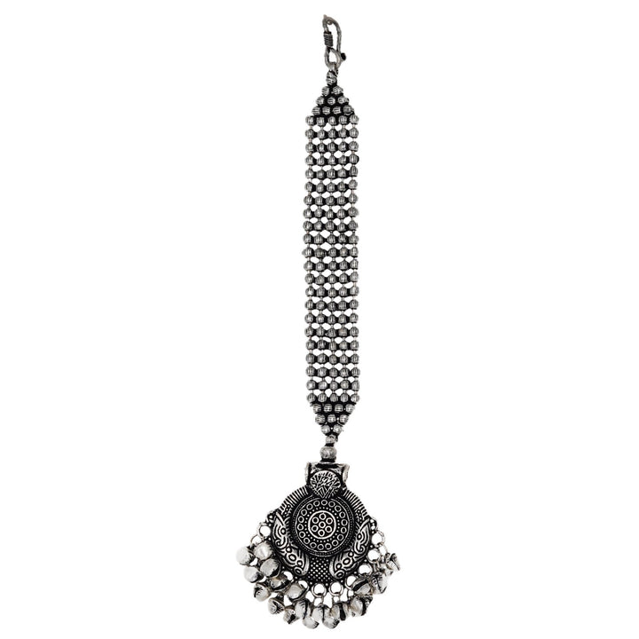 Teejh Safura Silver Oxidised Maang Tika