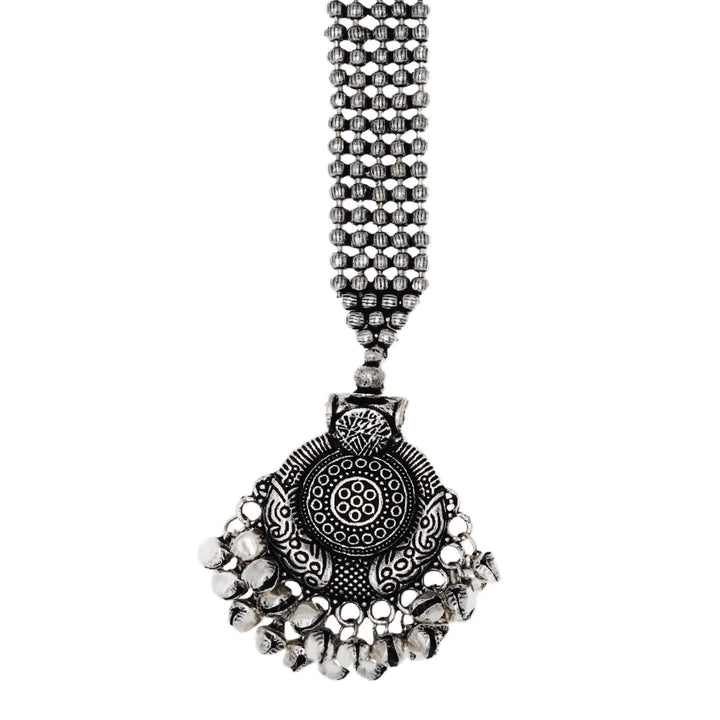 Teejh Safura Silver Oxidised Maang Tika