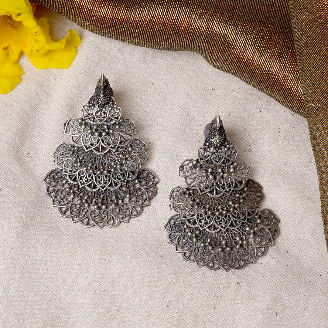 Teejh Anandita Silver Oxidised Earrings