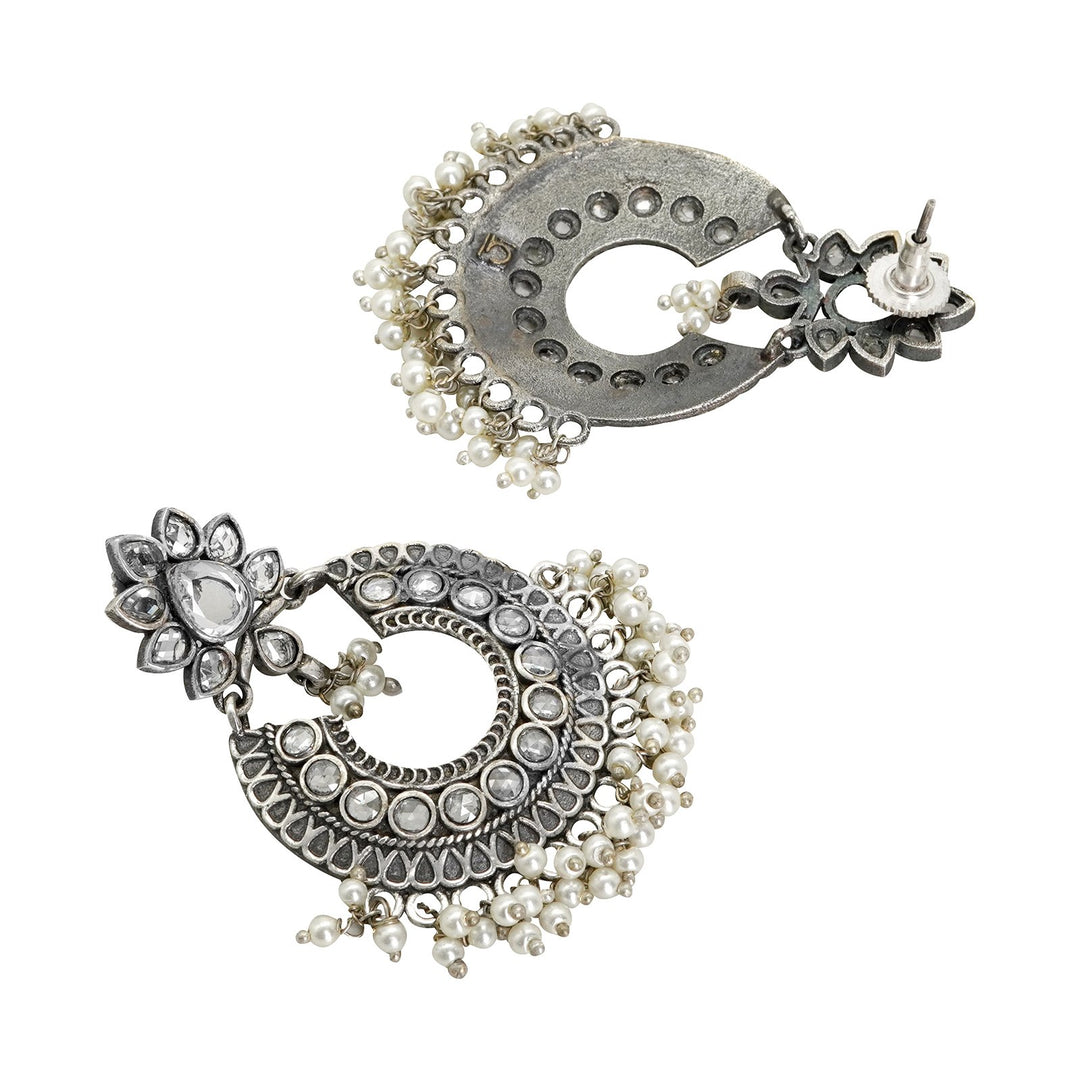 Teejh Tvesha Silver Oxidised Earrings