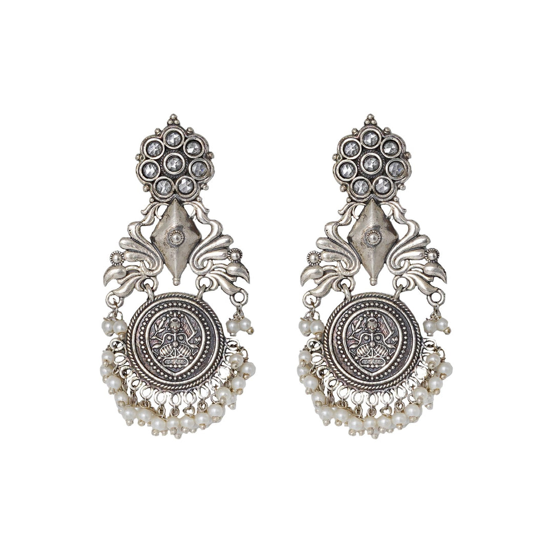 Teejh Leela Silver Oxidised Earrings