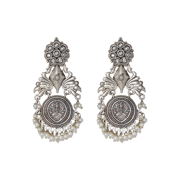 Teejh Leela Silver Oxidised Earrings