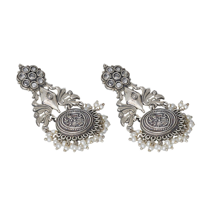 Teejh Leela Silver Oxidised Earrings
