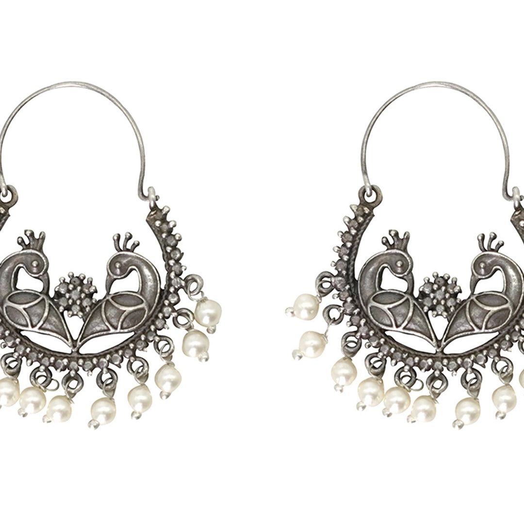 Teejh Bhuvika Silver Oxidised Earrings