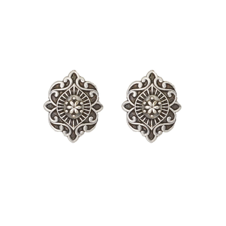 Teejh Pranavee Silver Oxidised Earrings