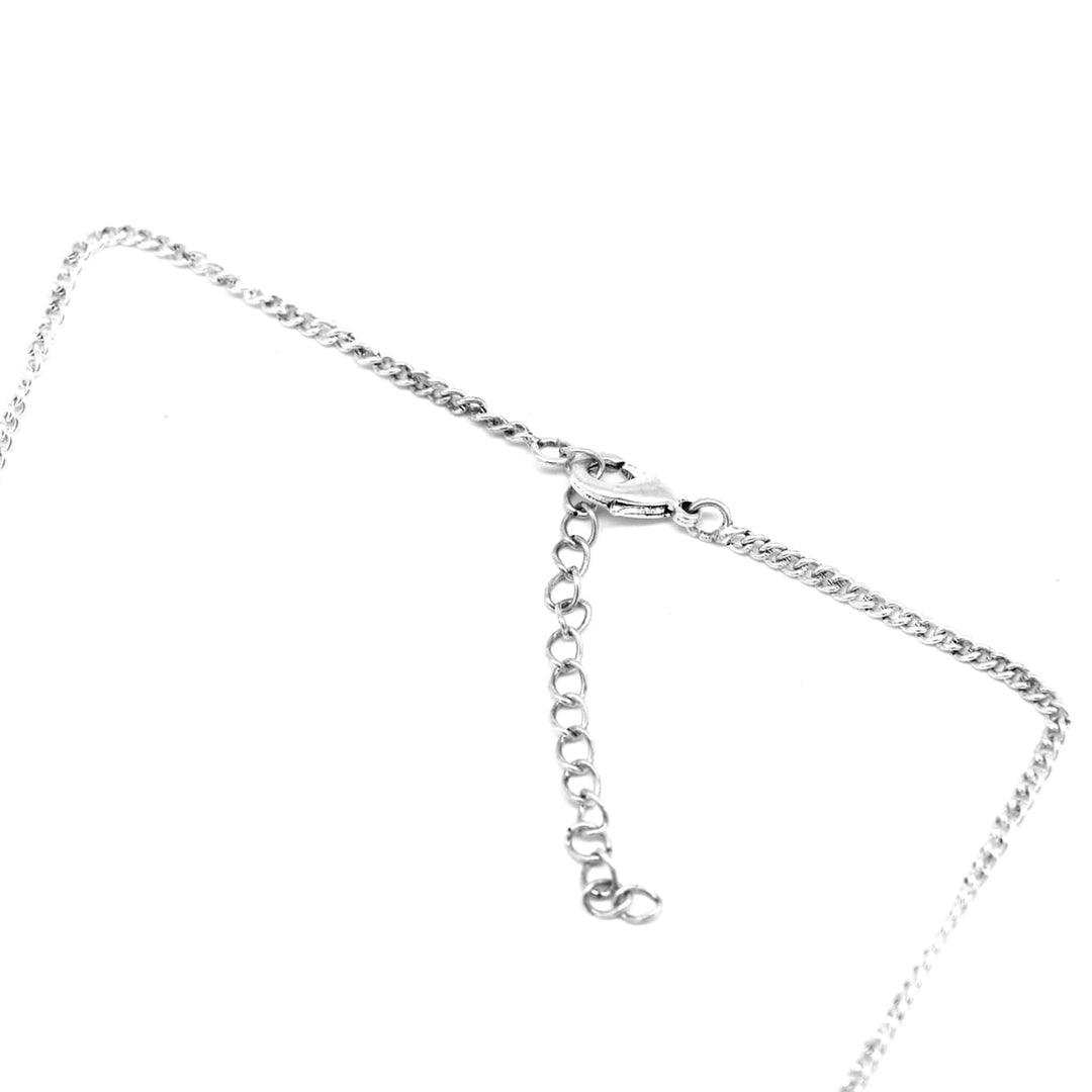 Saadhvi Silver Oxidised polki Necklace Set - Joker & Witch