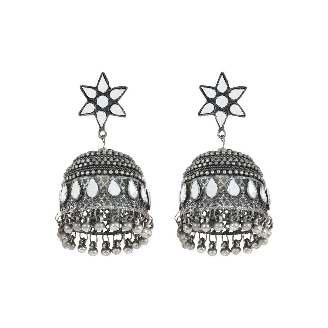 Teejh Ekani Silver Oxidised Earrings