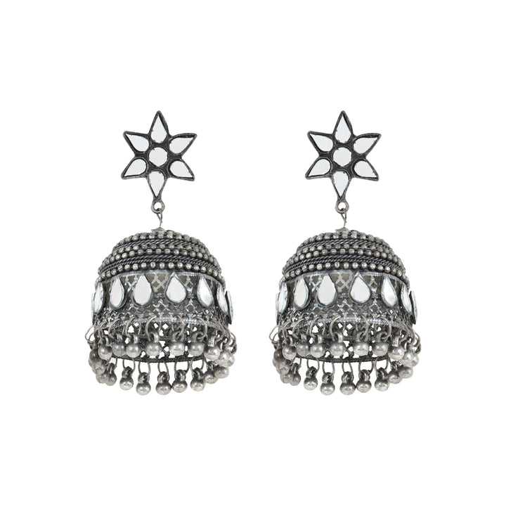 Teejh Ekani Silver Oxidised Earrings