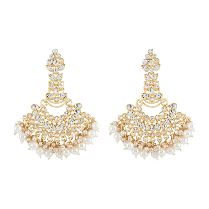 Teejh Adhira Pearl and Polki Maang Earring