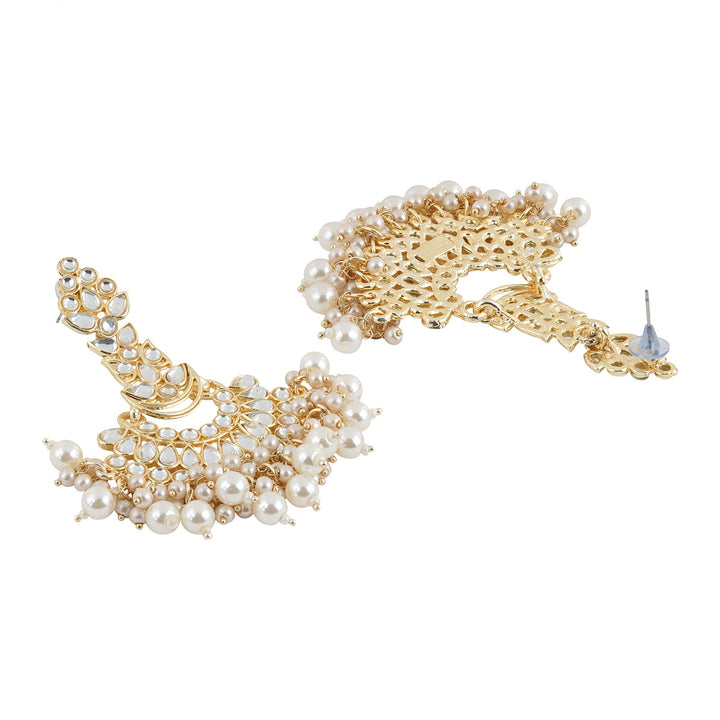 Teejh Adhira Pearl and Polki Maang Earring