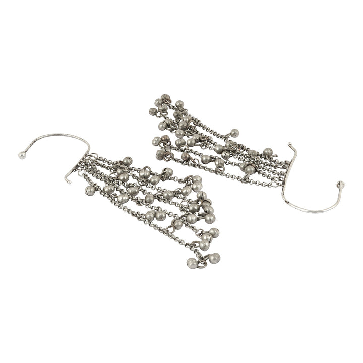 Teejh Nuriya Silver Oxidised Ghungroo Earcuff