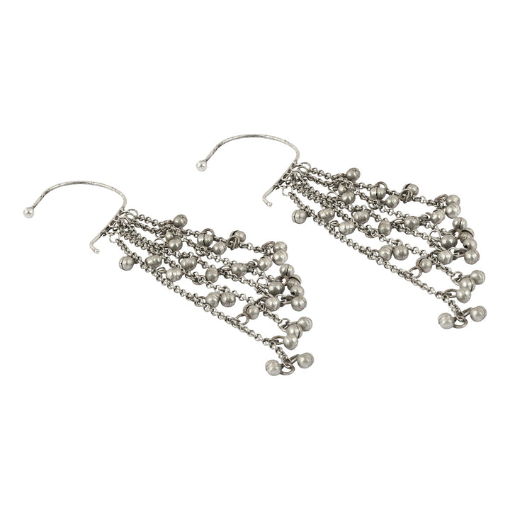 Teejh Nuriya Silver Oxidised Ghungroo Earcuff