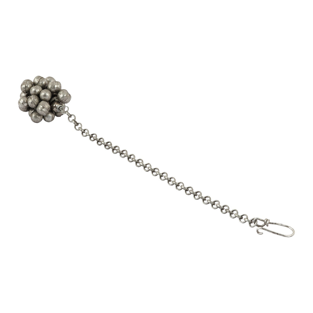 Teejh Sumi Silver Oxidised Ghungroo Maang Tikka