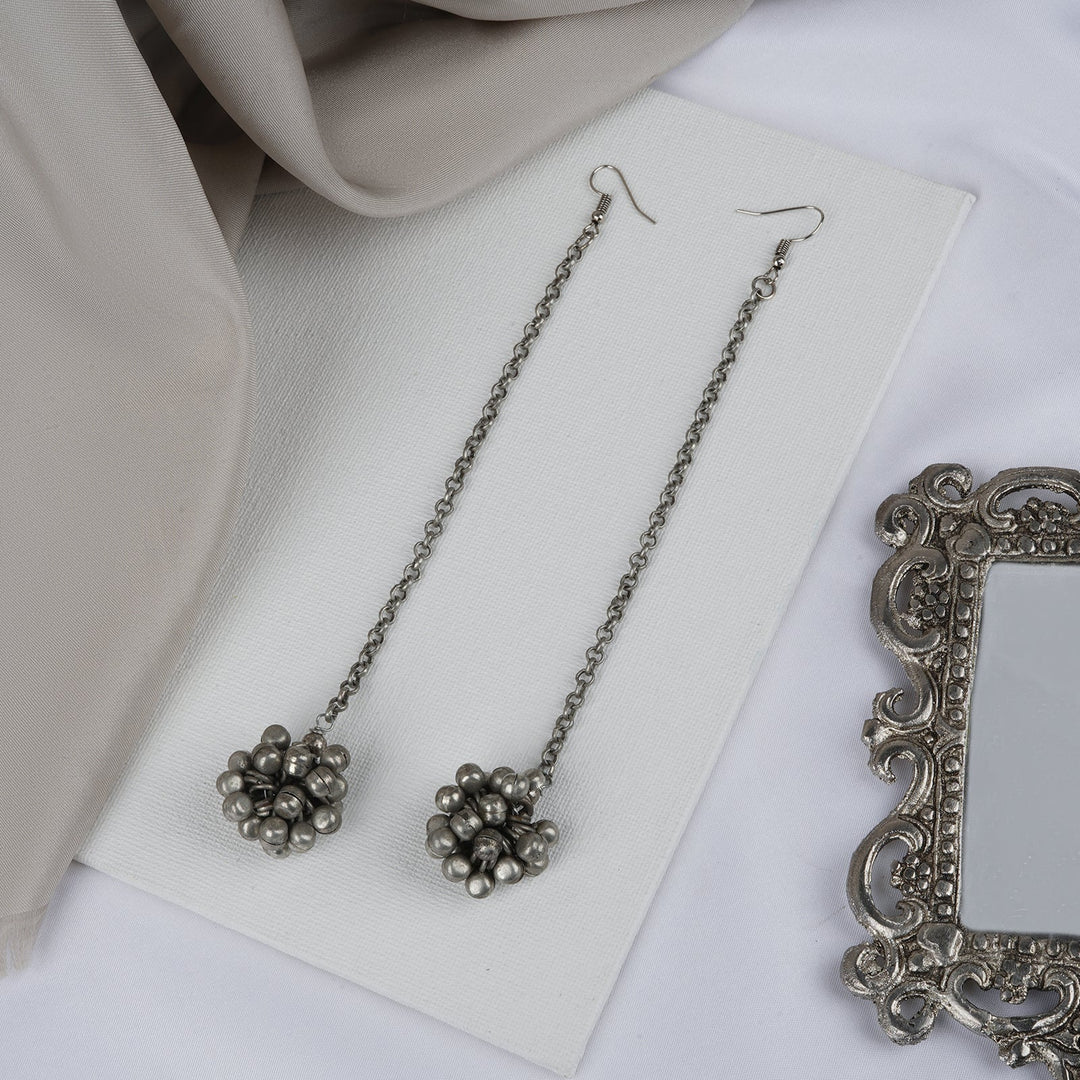 Teejh Aamna Ghungroo Silver Oxidised Earring